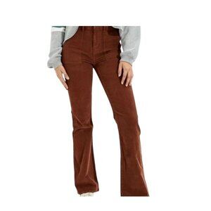 American Eagle Outfitters Super High Rise Flare Corduroy Pants Brown Size 12